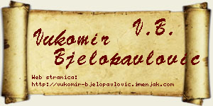 Vukomir Bjelopavlović vizit kartica